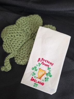 Embroidered 'A Present From Ireland' Handkerchief